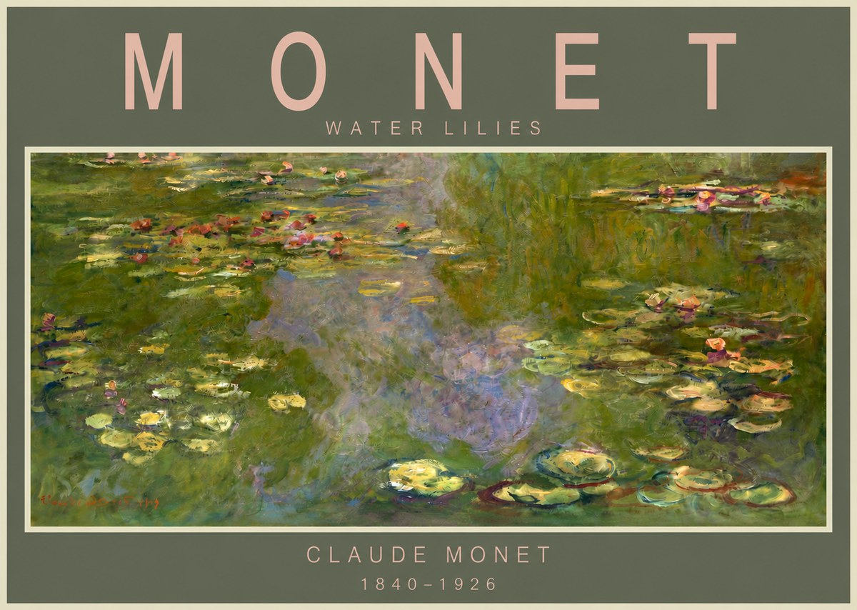 Monet Water Lilies V No3 - Plakát