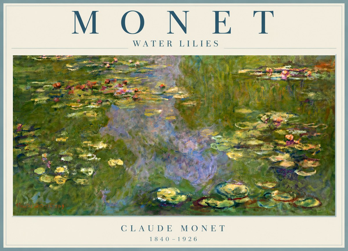Monet Water Lilies V No6 - Plakát