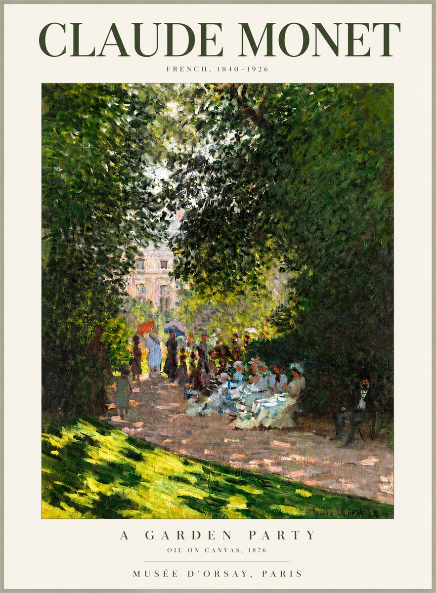Monet A Garden Party No4 - Plakát