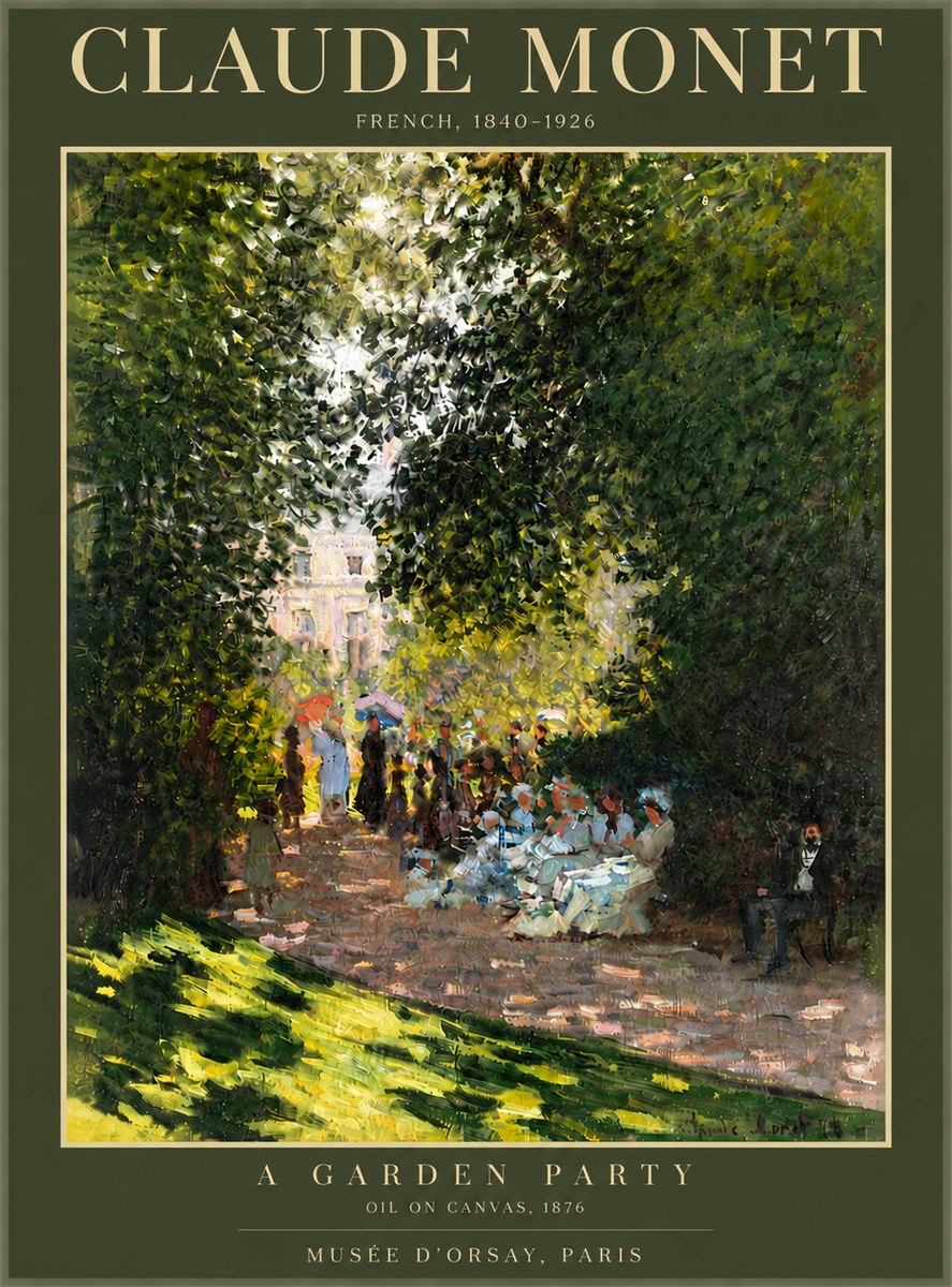 Monet A Garden Party No5 - Plakát