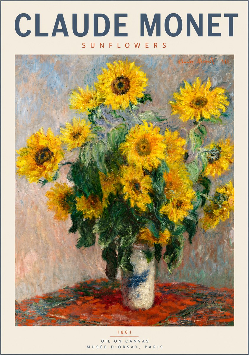 Monet Sunflowers No5 - Plakát