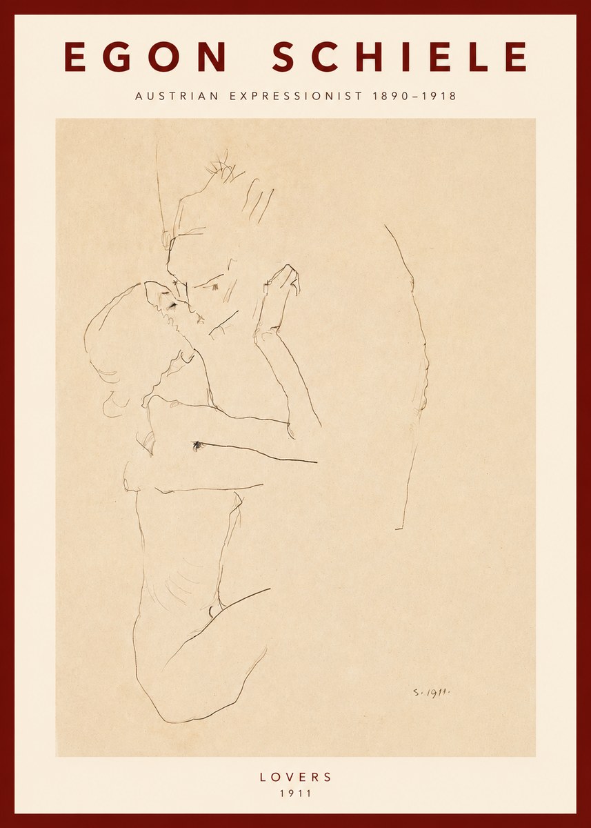 Schiele Lovers No2 - Plakát