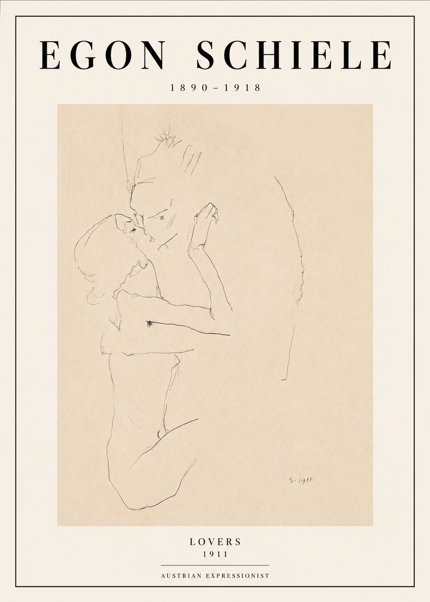Schiele Lovers No3 - Plakát