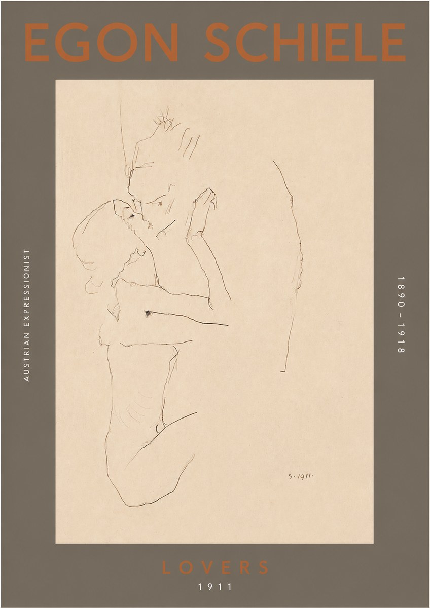 Schiele Lovers No4 - Plakát
