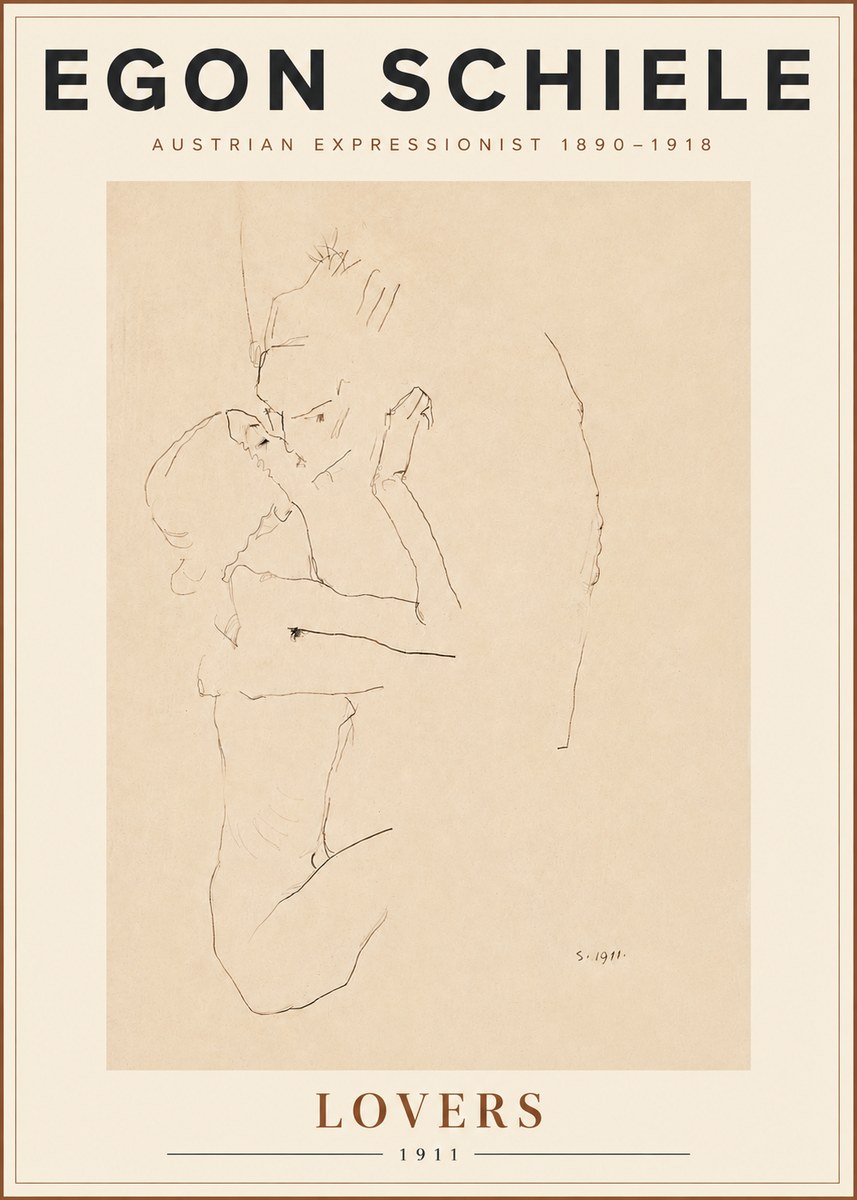 Schiele Lovers No5 - Plakát