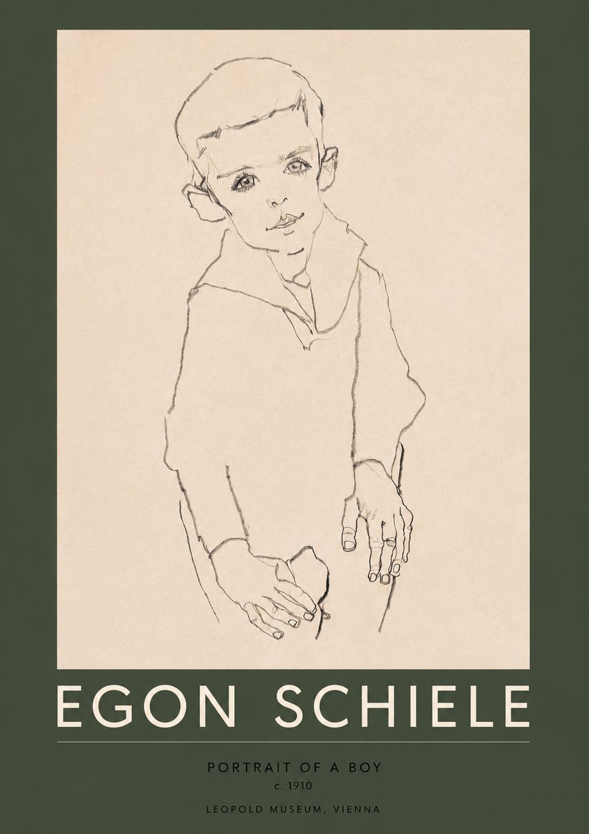Schiele Portrait of a Boy No2 - Plakát