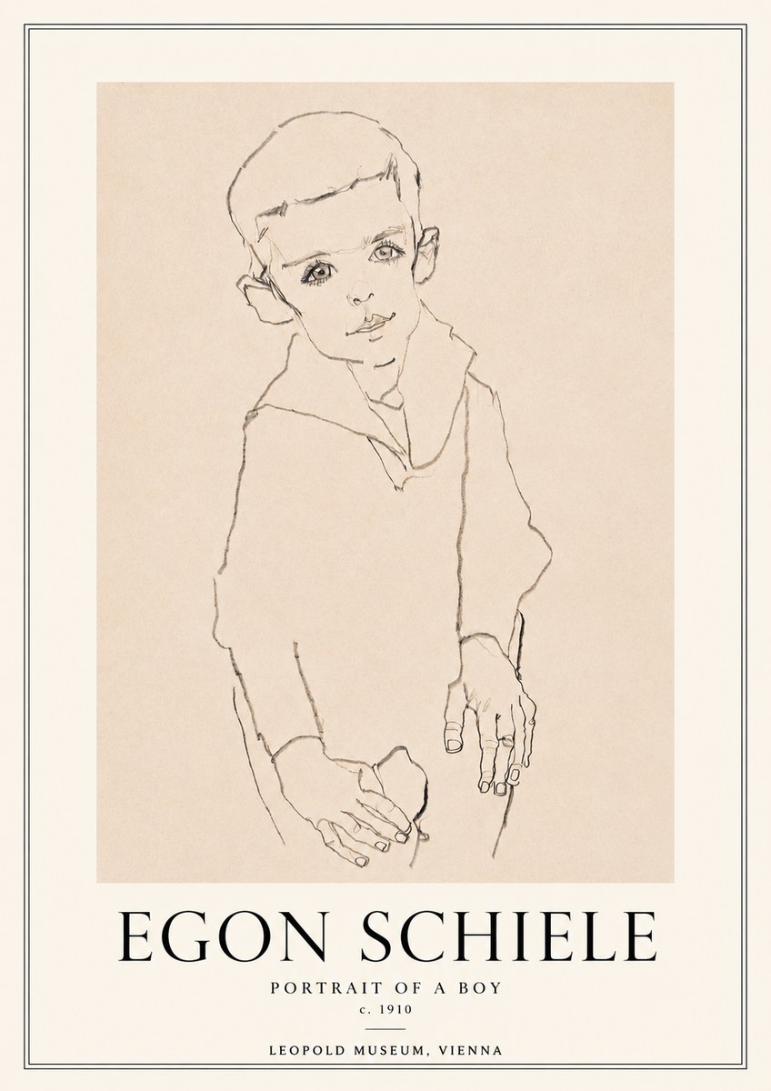 Schiele Portrait of a Boy No3 - Plakát