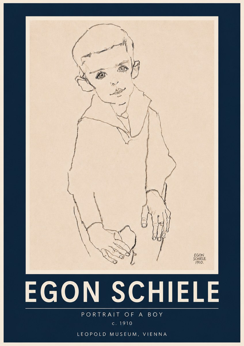 Schiele Portrait of a Boy No6 - Plakát