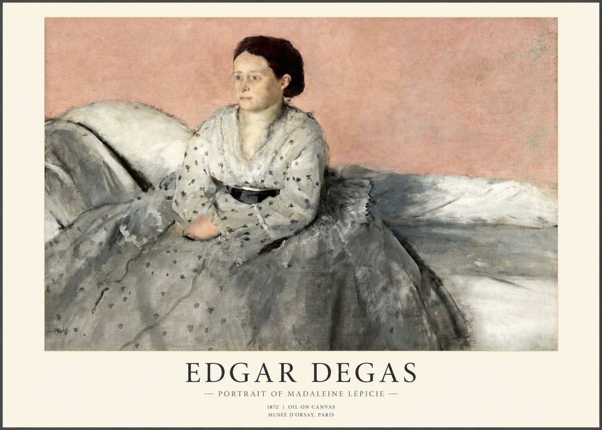 Edgar Degas Portrait of Madeleine Lépicie No1 - Plakát