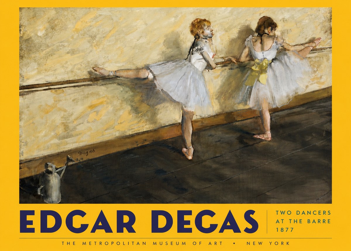 Edgar Degas Two Dancers at the Barre, 1877 No5 - Plakát