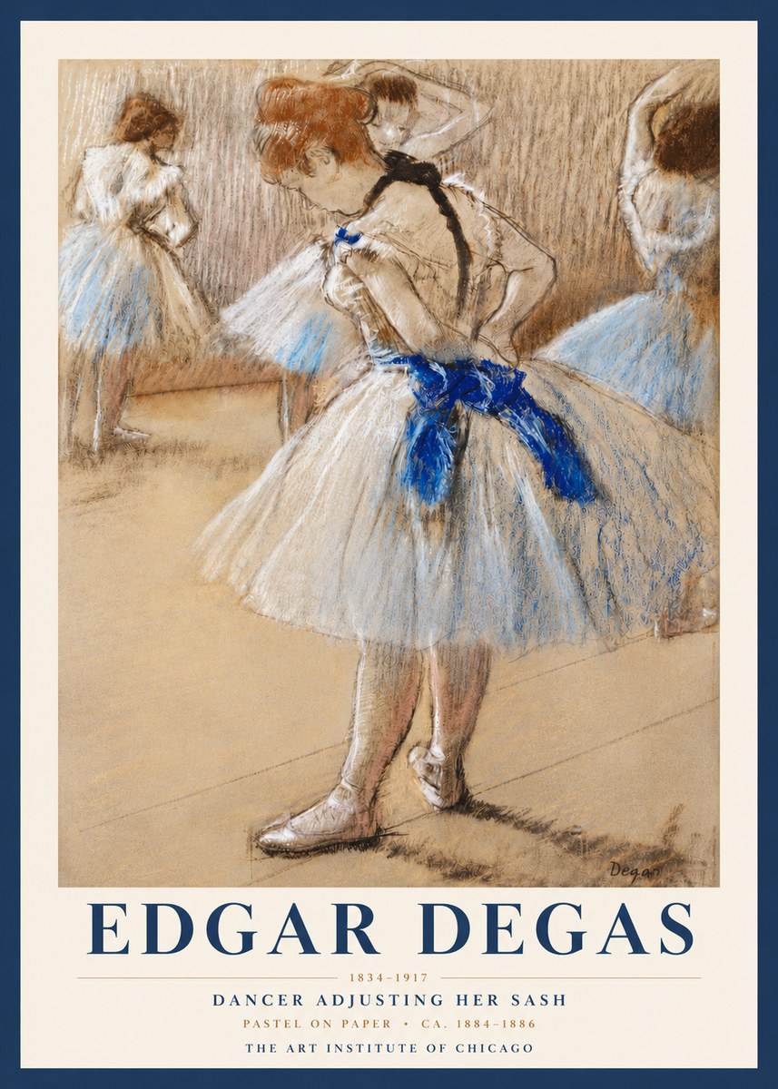 Edgar Degas Dancer Adjusting Her Sash No3 - Plakát