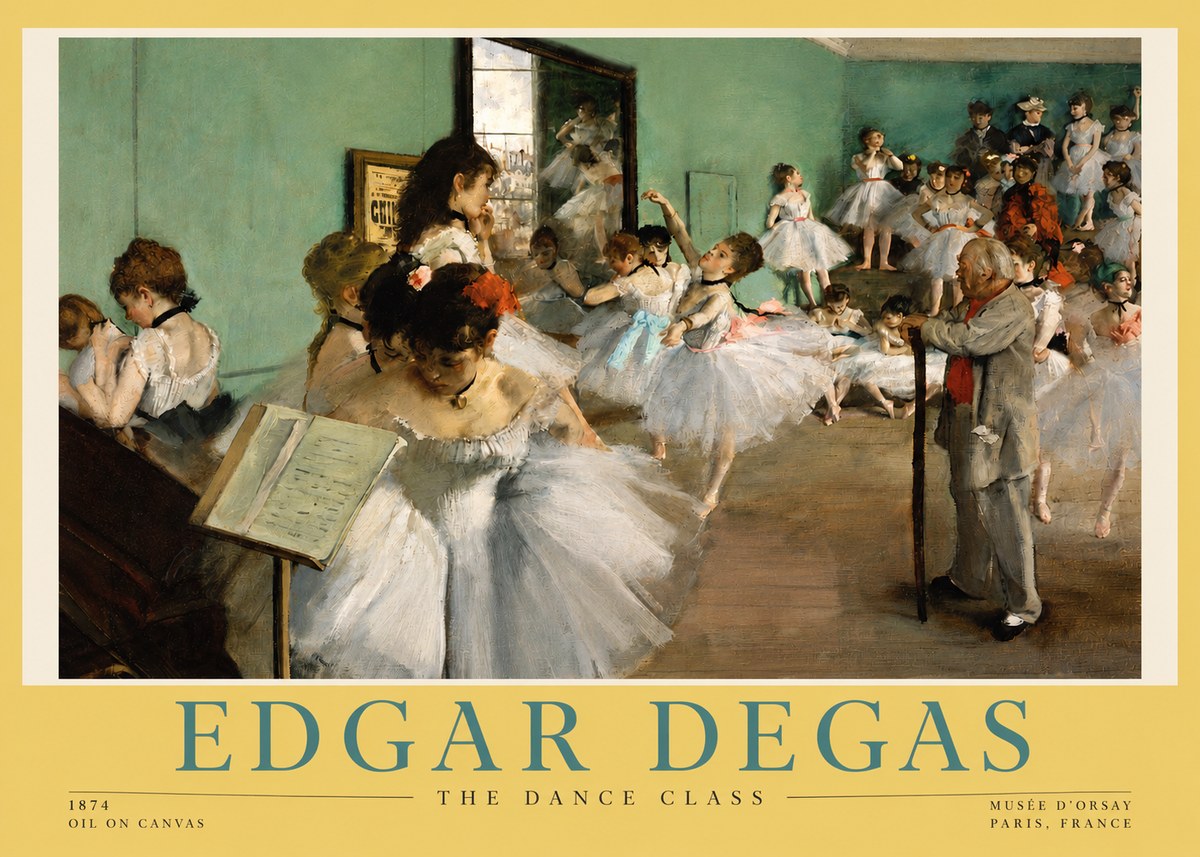 Edgar Degas The Dance Class I No3 - Plakát