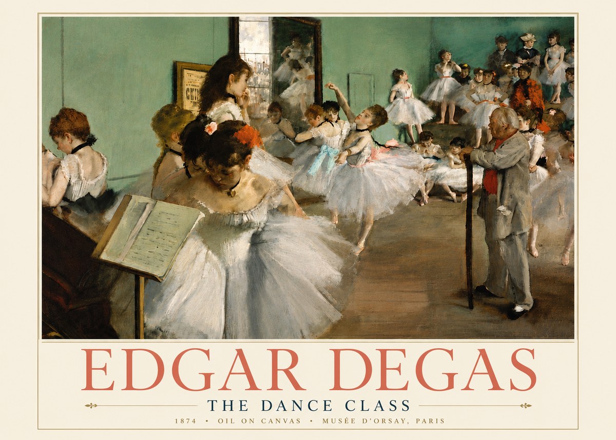 Edgar Degas The Dance Class I No5 - Plakát