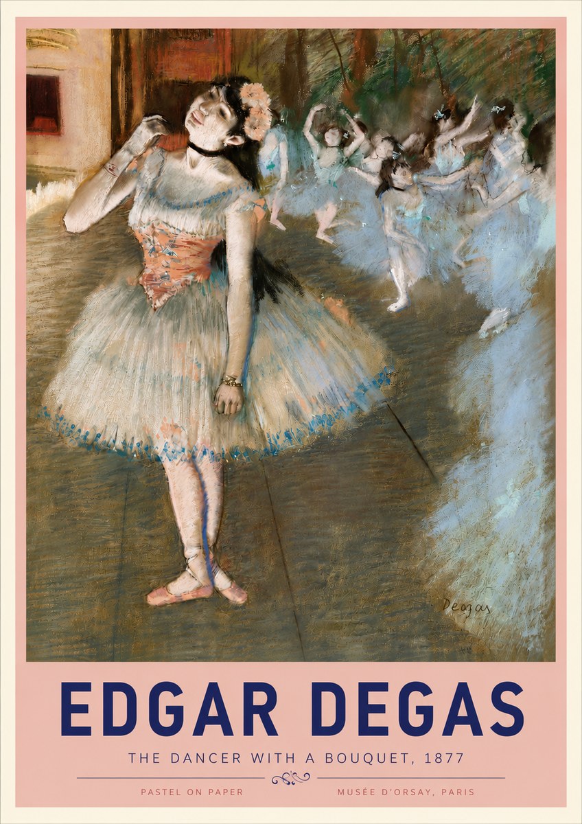 Edgar Degas The Dancer with a Bouquet No3 - Plakát