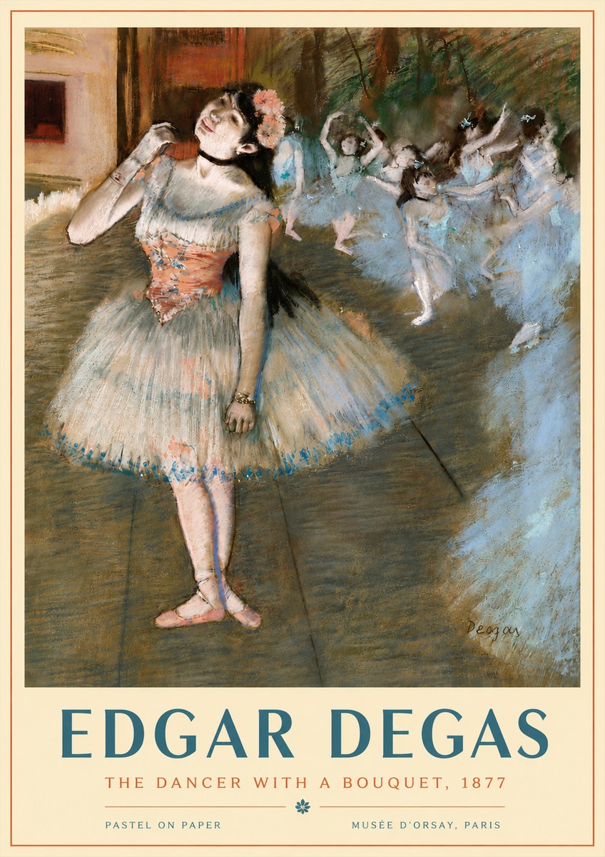 Edgar Degas The Dancer with a Bouquet No4 - Plakát