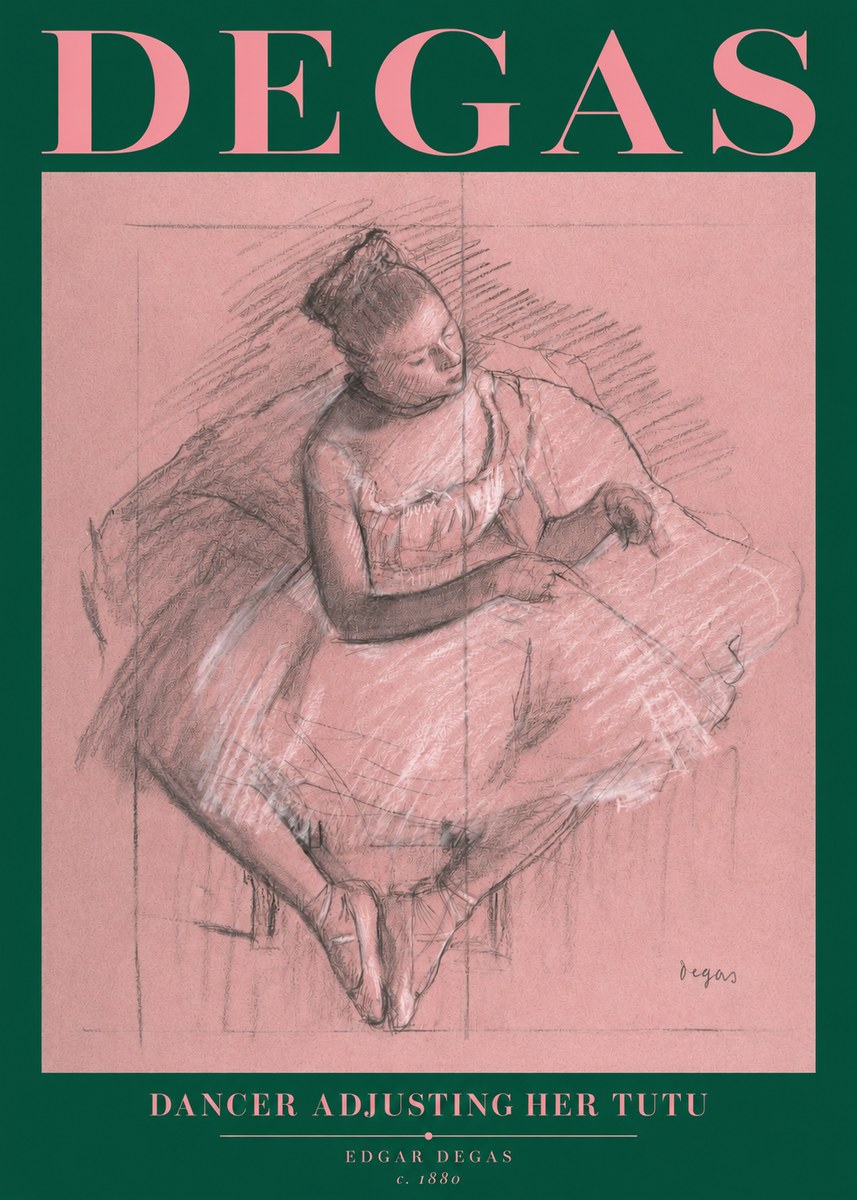 Edgar Degas Dancer Adjusting Her Tutu No2 - Plakát