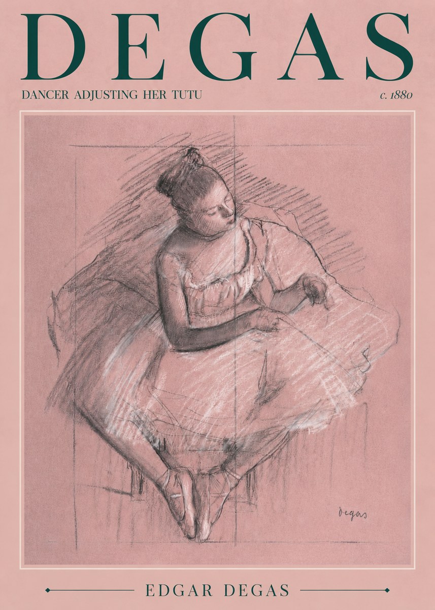 Edgar Degas Dancer Adjusting Her Tutu No4 - Plakát