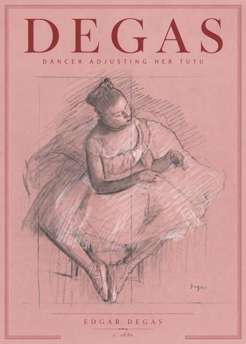 Edgar Degas Dancer Adjusting Her Tutu No6 - Plakát