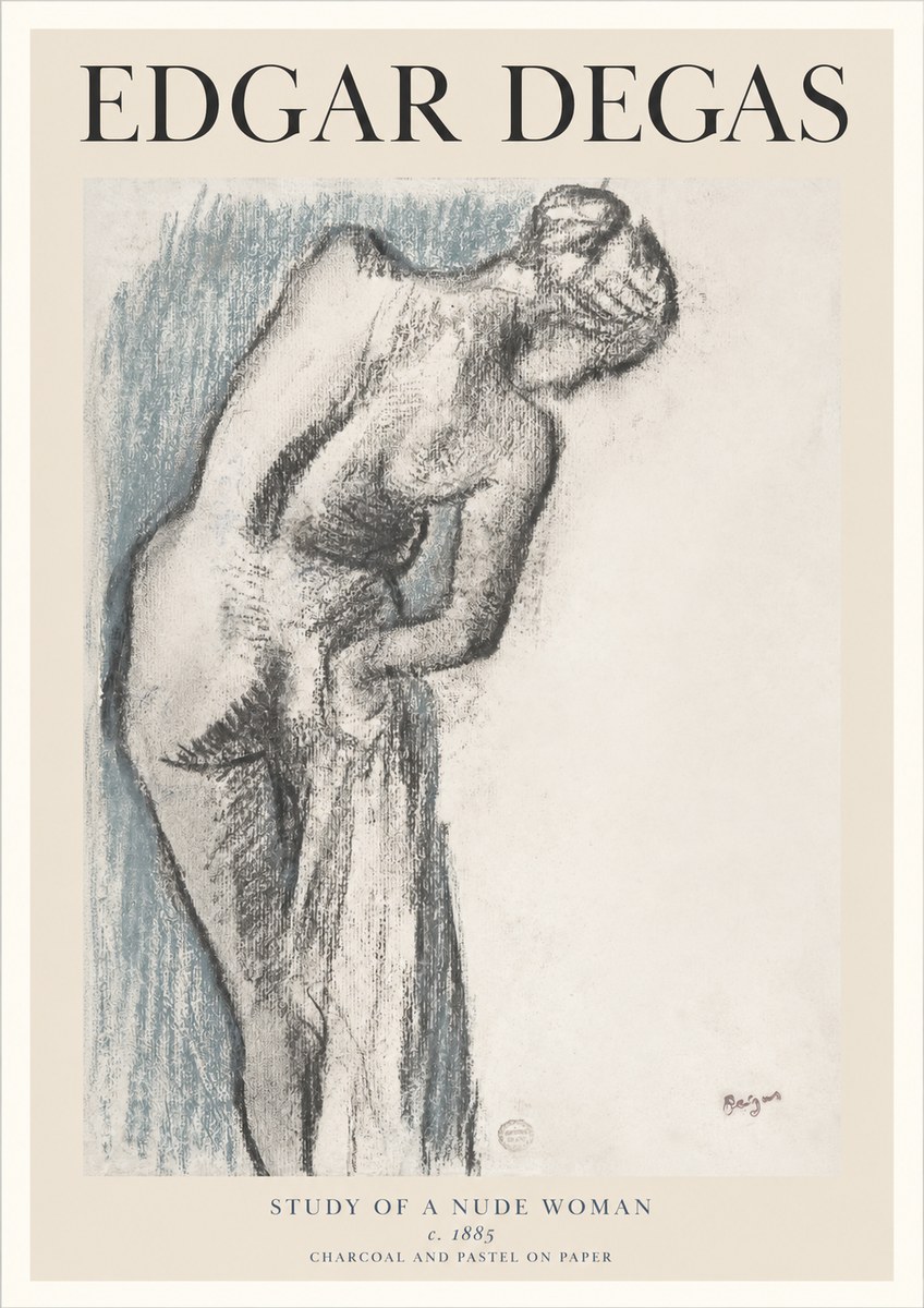 Edgar Degas Study of a Nude Woman II No1 - Plakát