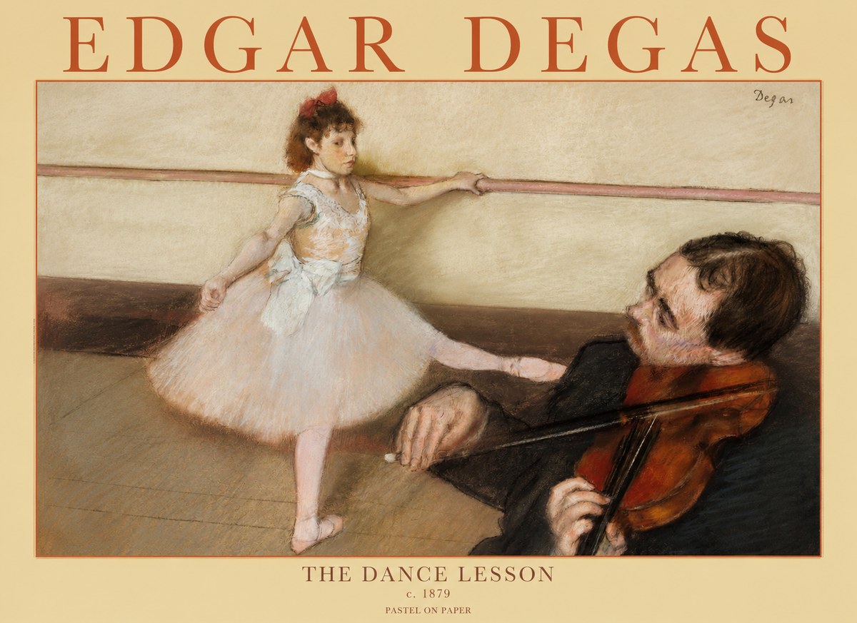 Edgar Degas The Dance Lesson No1 - Plakát