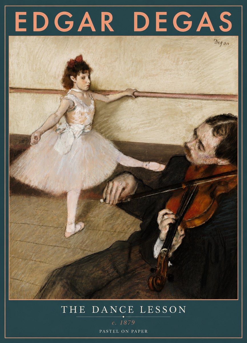 Edgar Degas The Dance Lesson No4 - Plakát