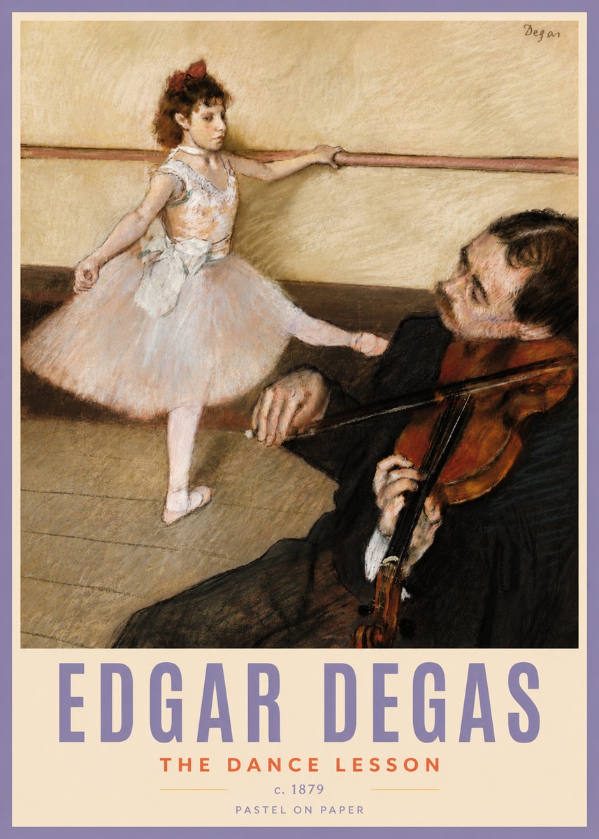 Edgar Degas The Dance Lesson No5 - Plakát