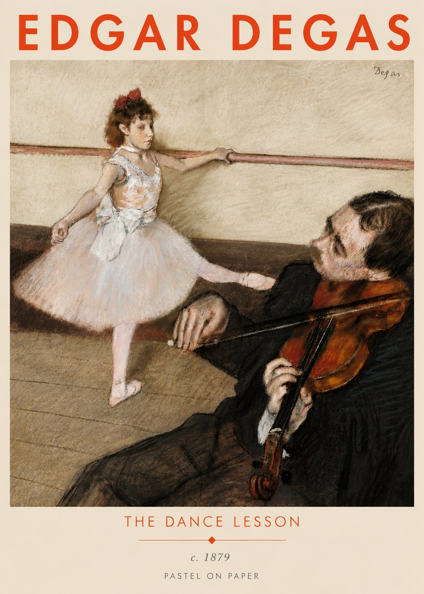 Edgar Degas The Dance Lesson No6 - Plakát