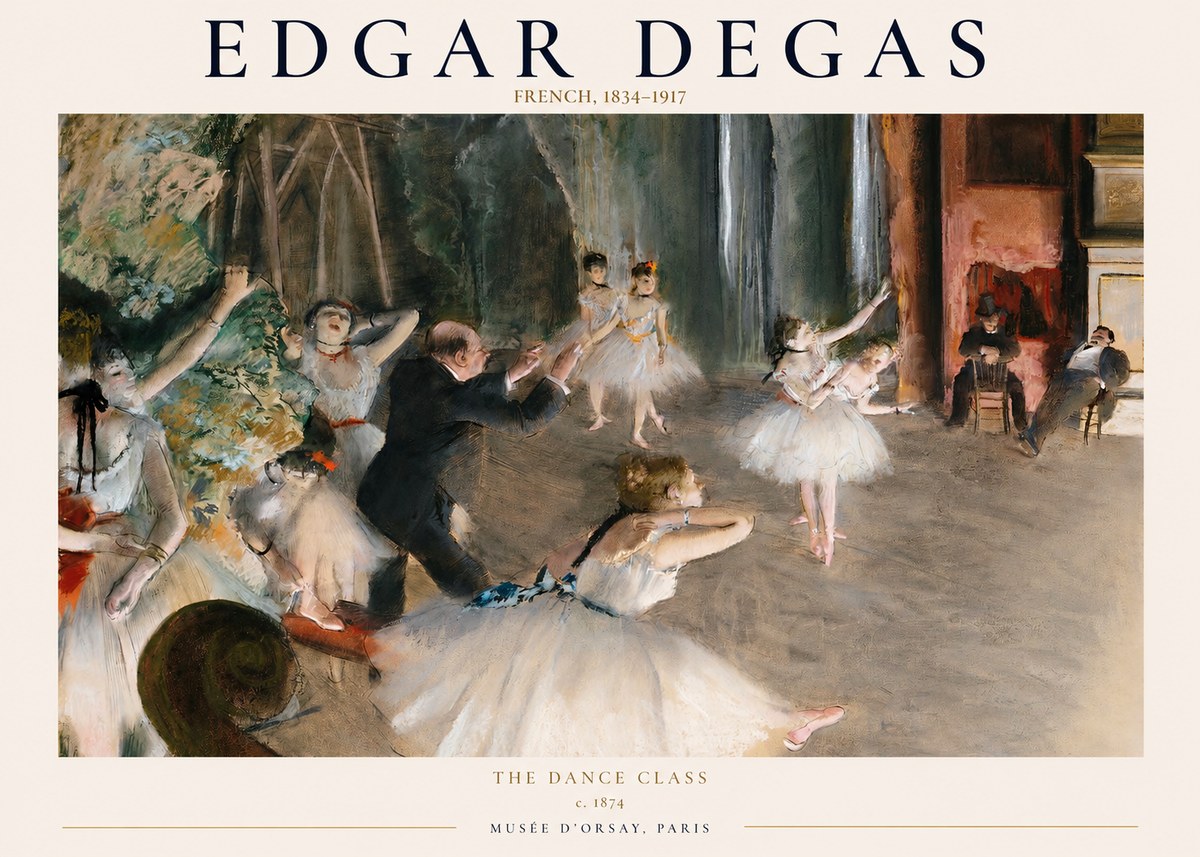 Edgar Degas The Dance Class III No1 - Plakát