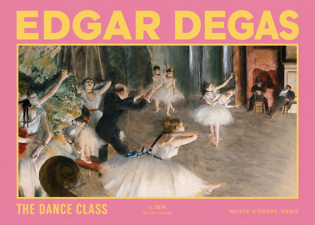 Edgar Degas The Dance Class III No2 - Plakát