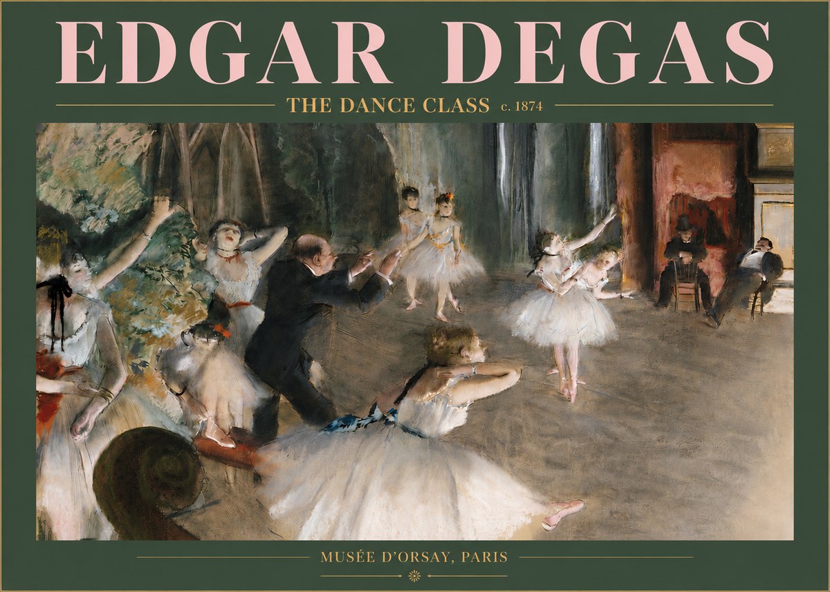 Edgar Degas The Dance Class III No3 - Plakát