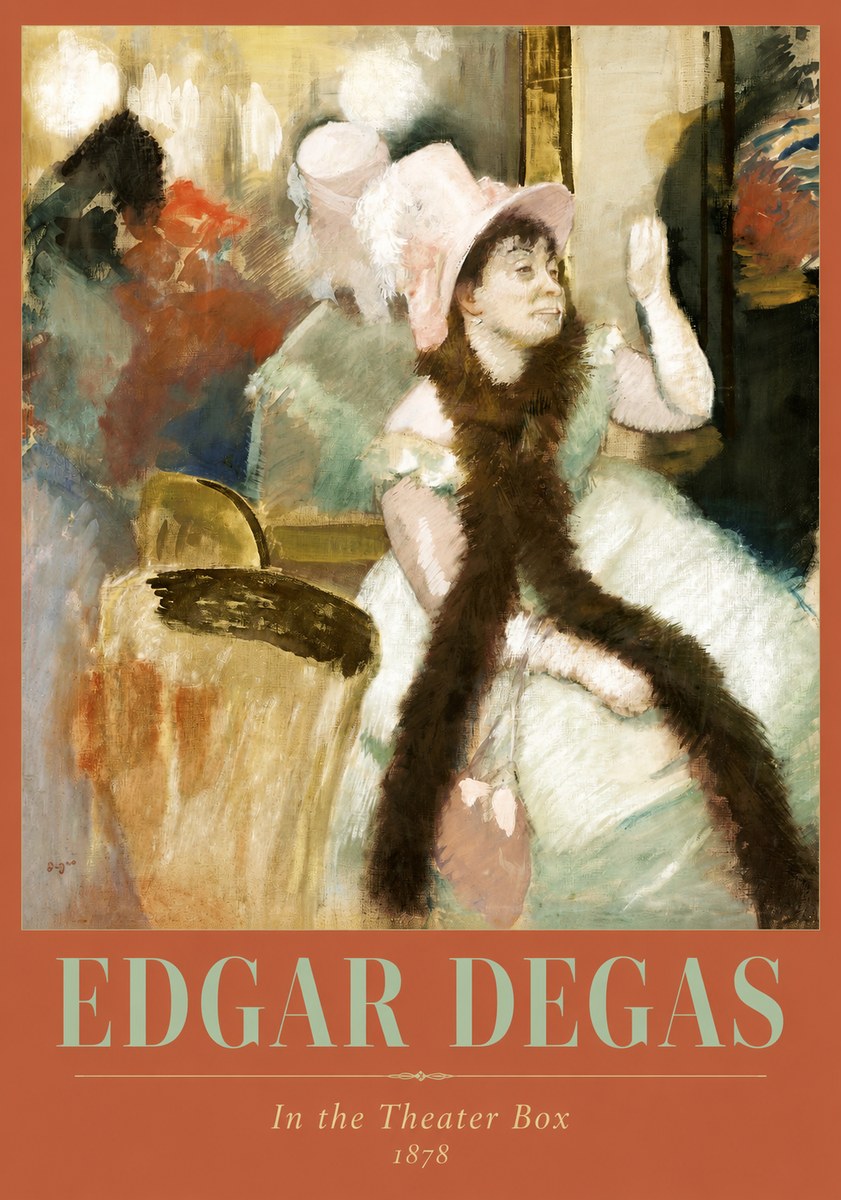 Edgar Degas In the Theater Box No2 - Plakát