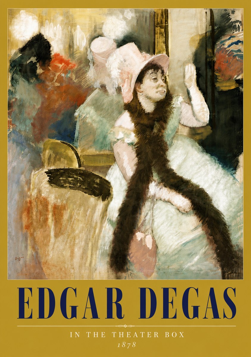 Edgar Degas In the Theater Box No5 - Plakát
