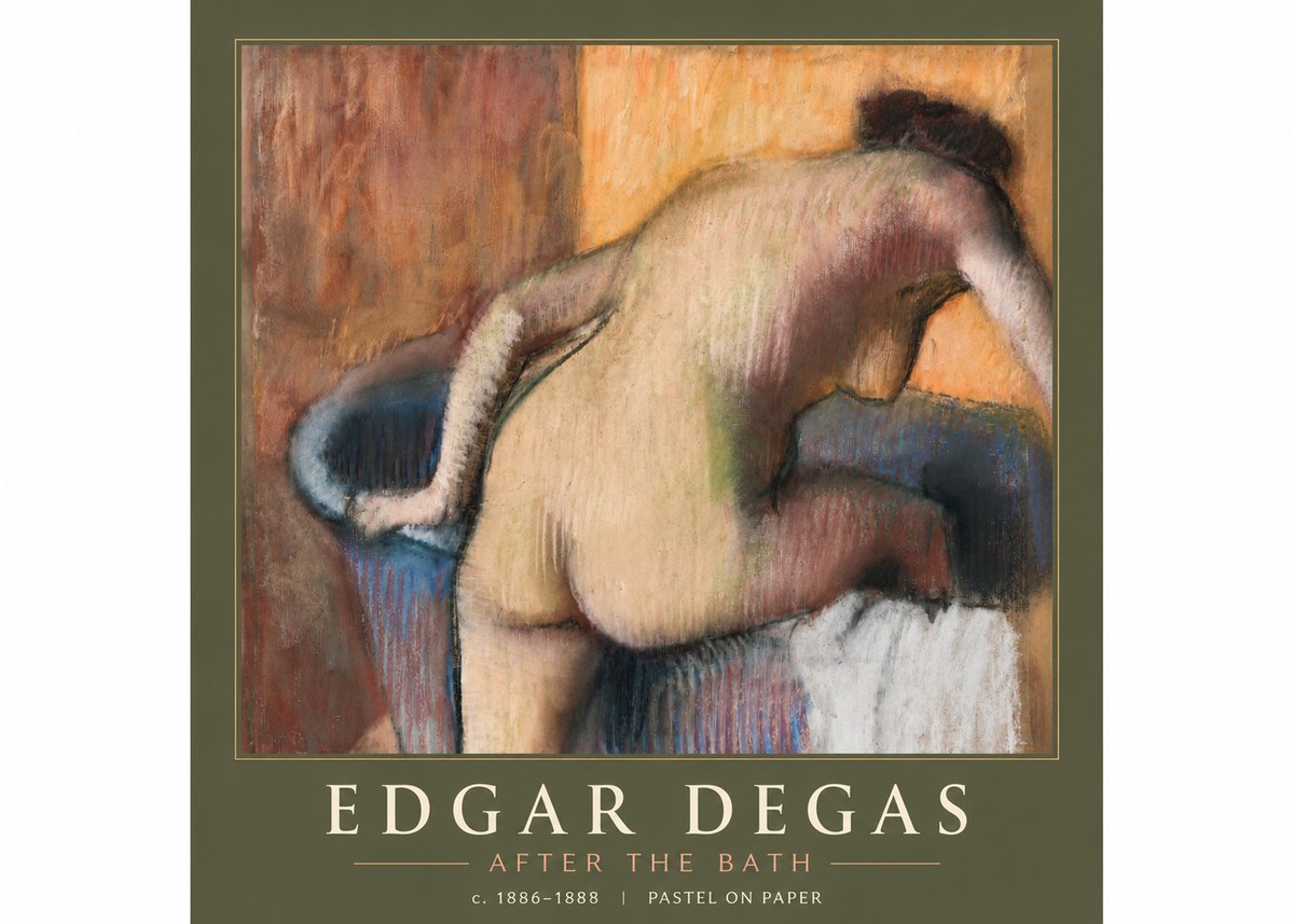 Edgar Degas After the Bath I No3 - Plakát
