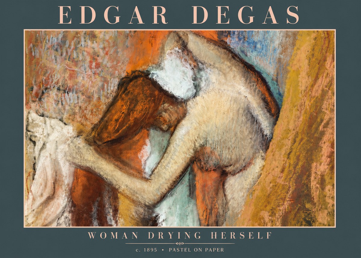 Edgar Degas Woman Drying Herself I No3 - Plakát