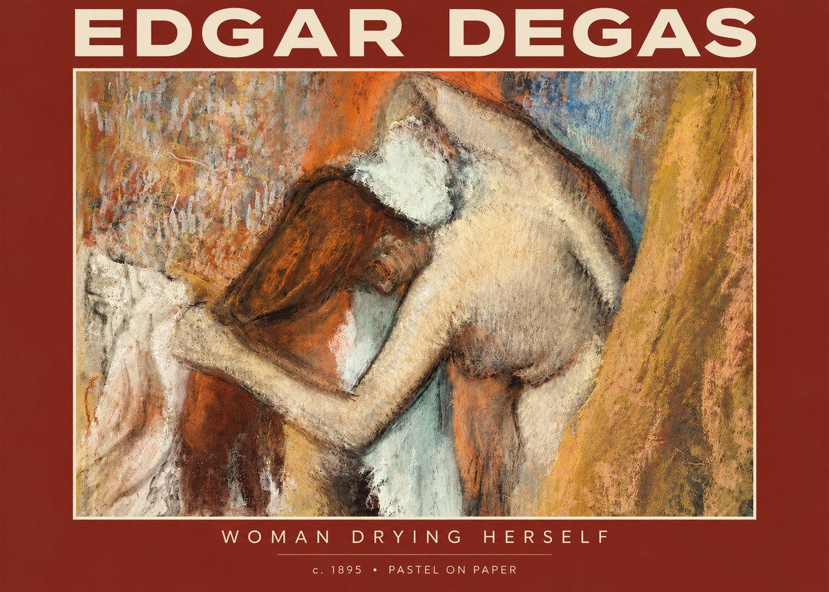 Edgar Degas Woman Drying Herself I No4 - Plakát