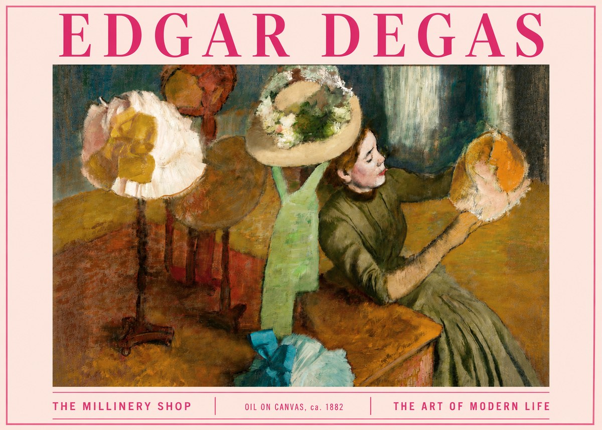 Edgar Degas The Millinery Shop, Ca. 1882 No3 - Plakát
