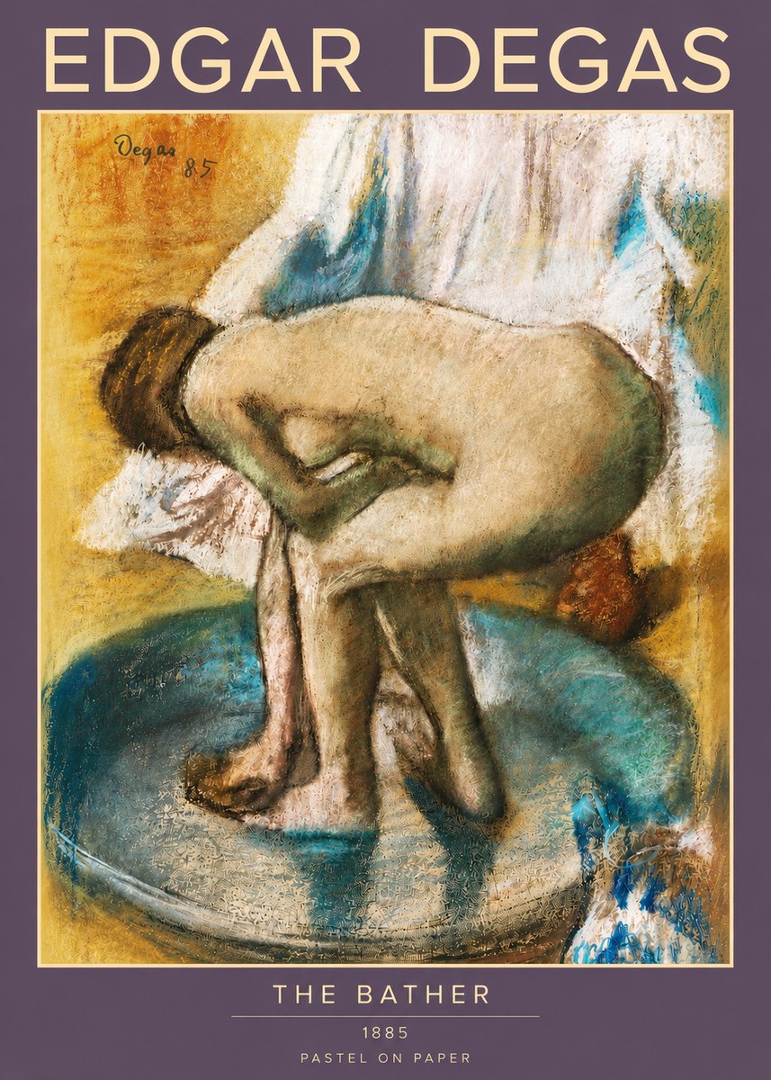 Edgar Degas The Bather No4 - Plakát