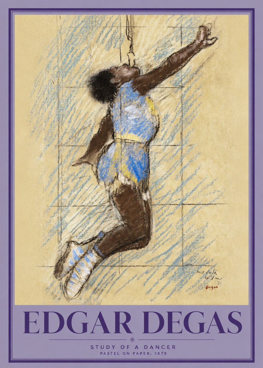 Edgar Degas Study of a Dancer No2 - Plakát