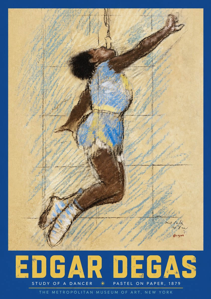 Edgar Degas Study of a Dancer No3 - Plakát