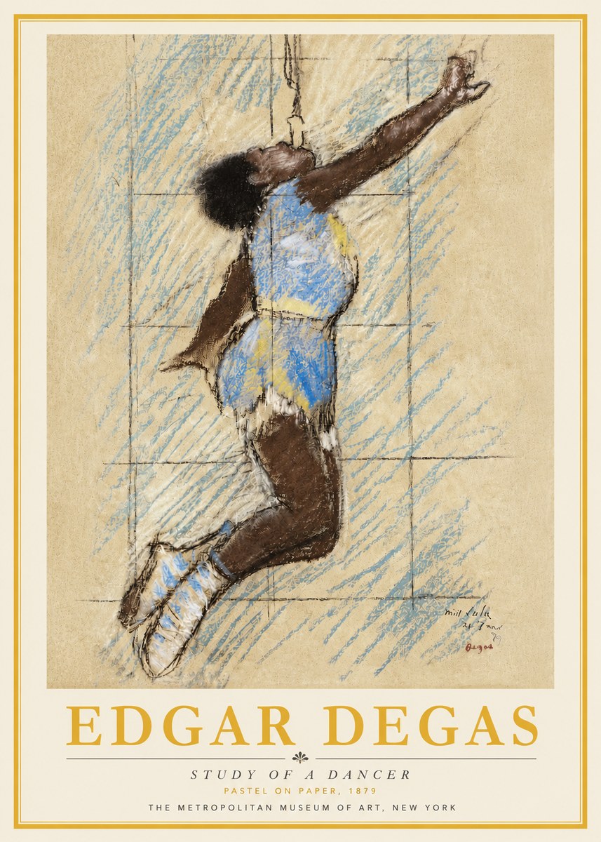 Edgar Degas Study of a Dancer No4 - Plakát