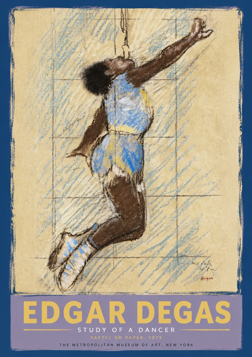 Edgar Degas Study of a Dancer No5 - Plakát