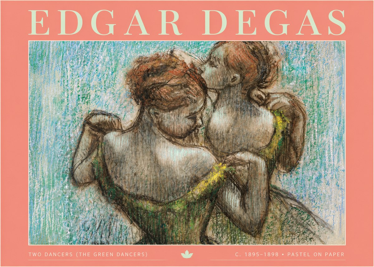 Edgar Degas Two Dancers (the Green Dancers) No2 - Plakát