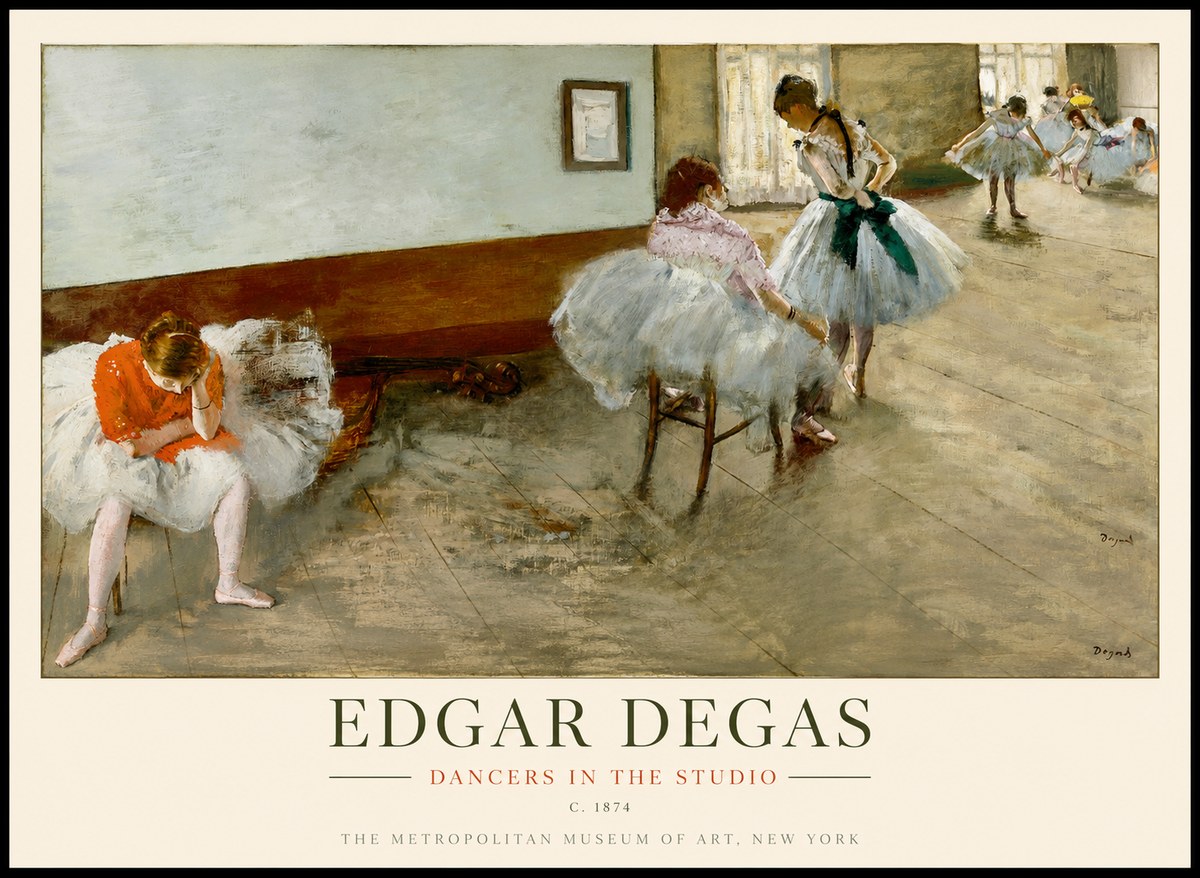 Edgar Degas Dancers in the Studio No1 - Plakát