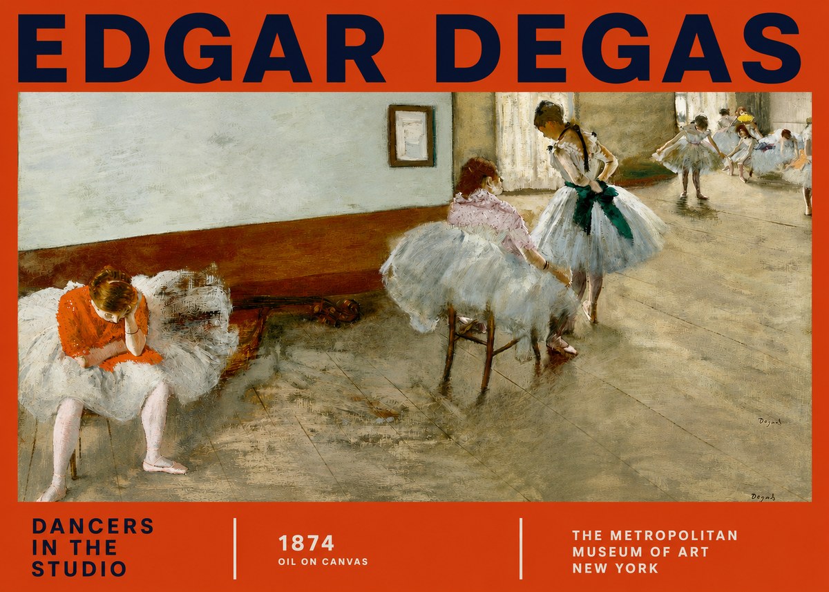 Edgar Degas Dancers in the Studio No2 - Plakát