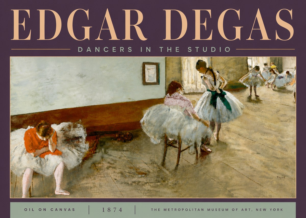 Edgar Degas Dancers in the Studio No6 - Plakát