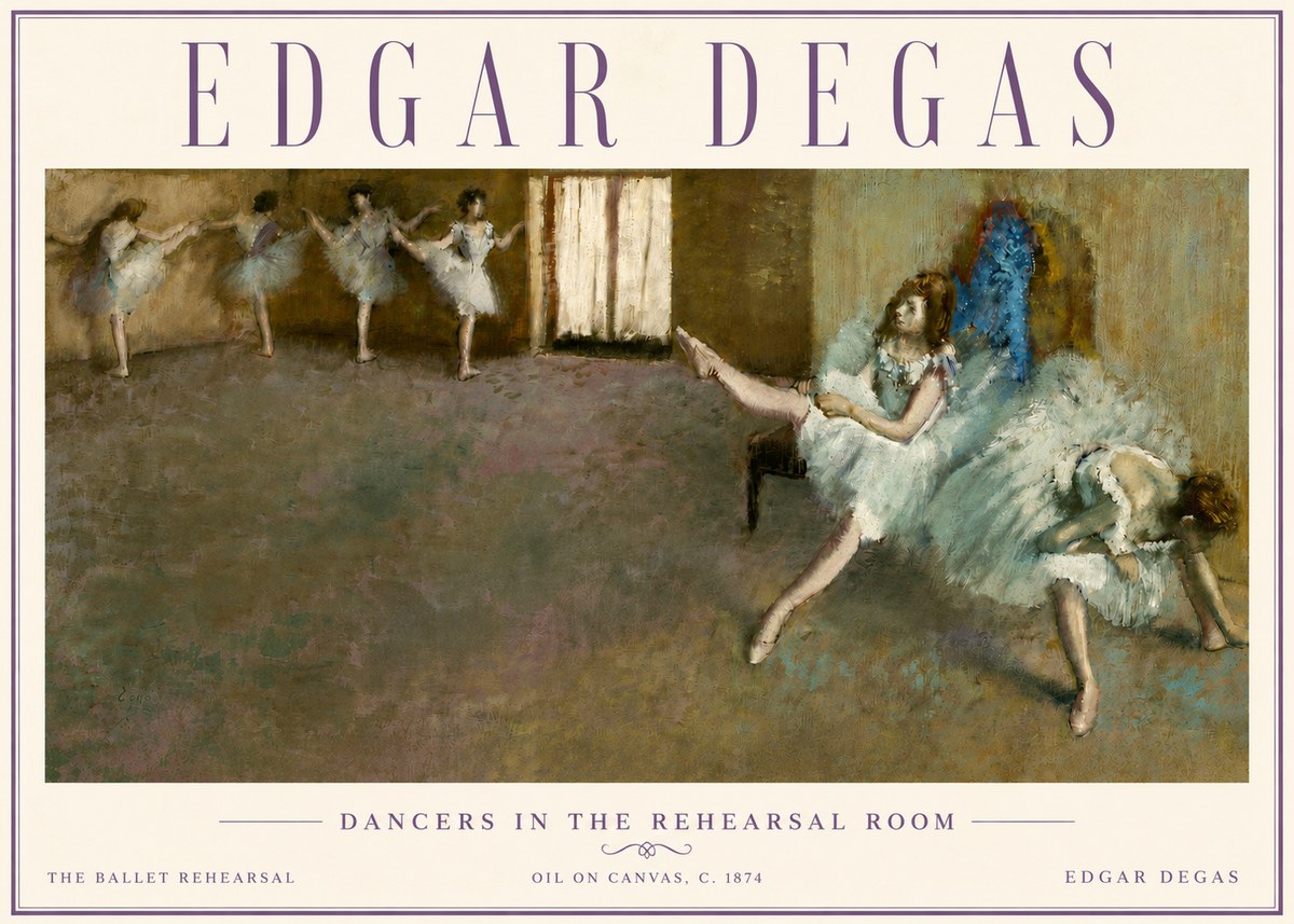 Edgar Degas The Ballet Rehearsal No4 - Plakát