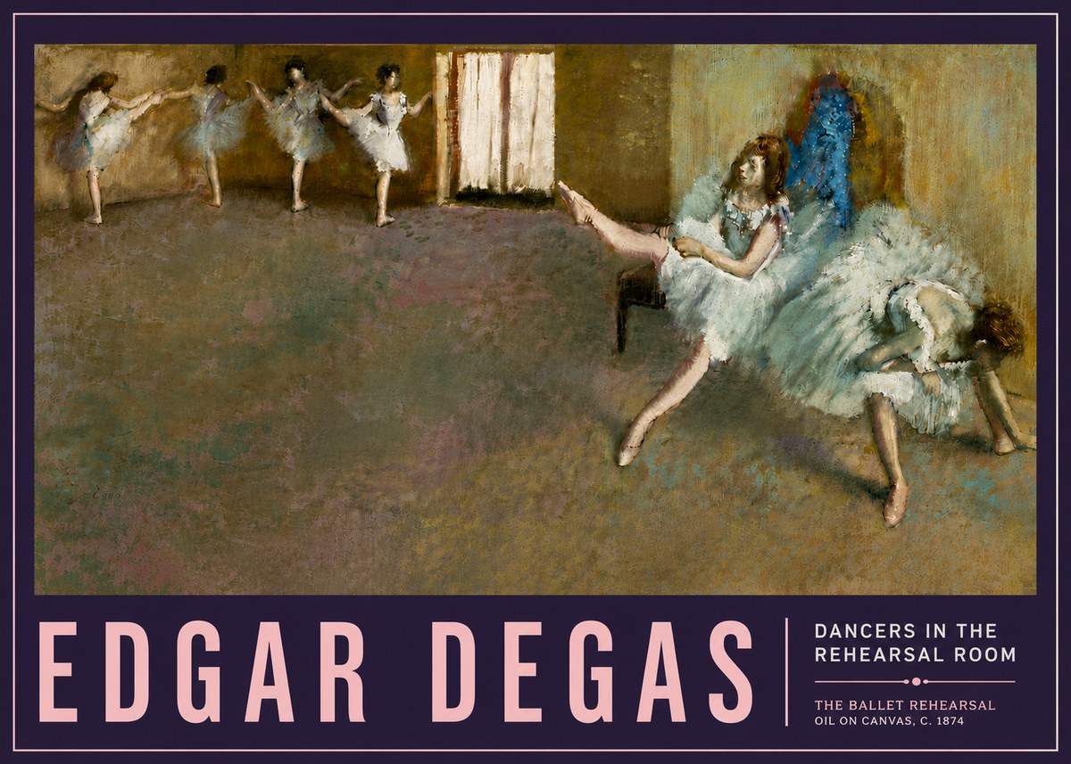 Edgar Degas The Ballet Rehearsal No6 - Plakát