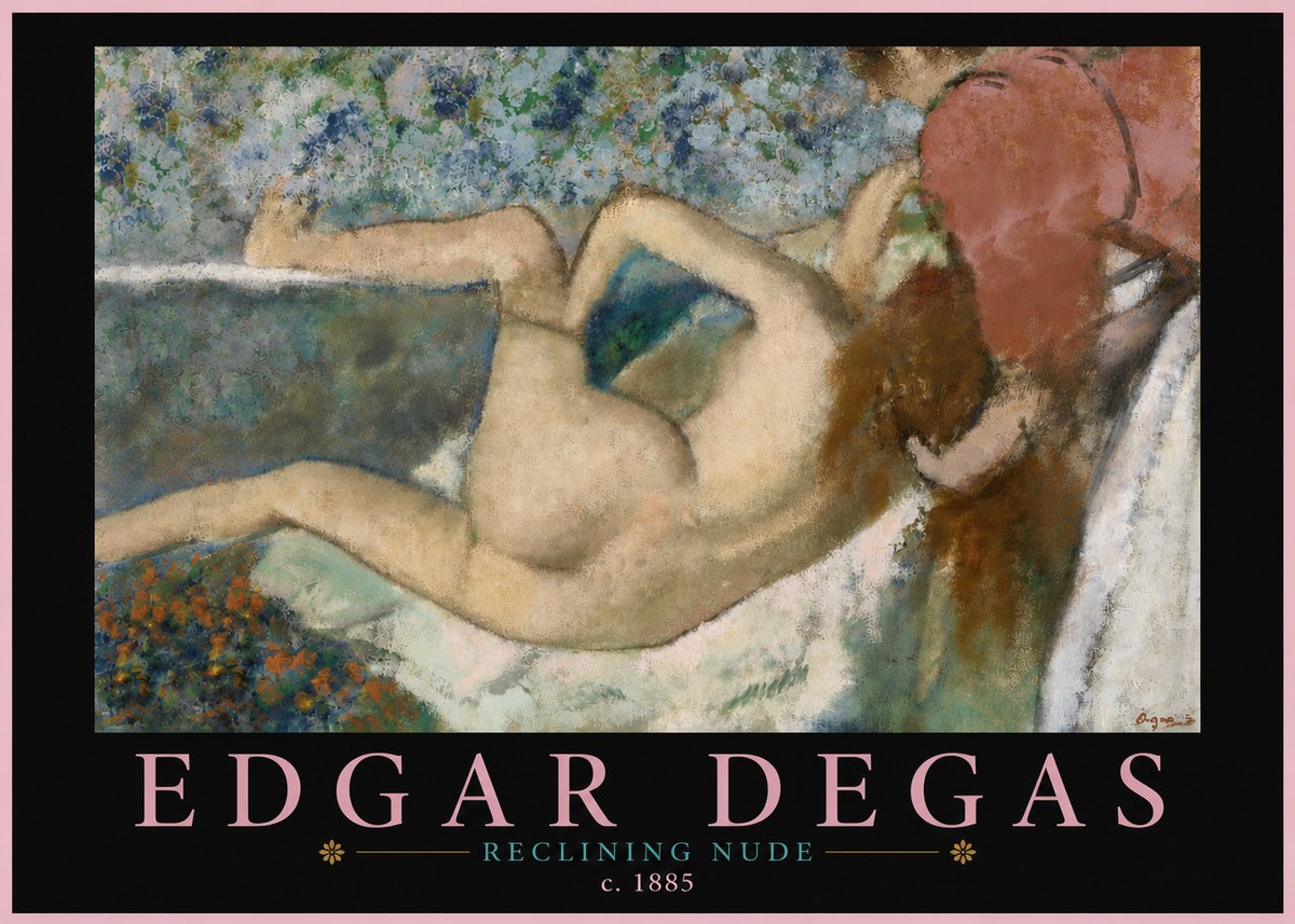 Edgar Degas Reclining Nude No5 - Plakát