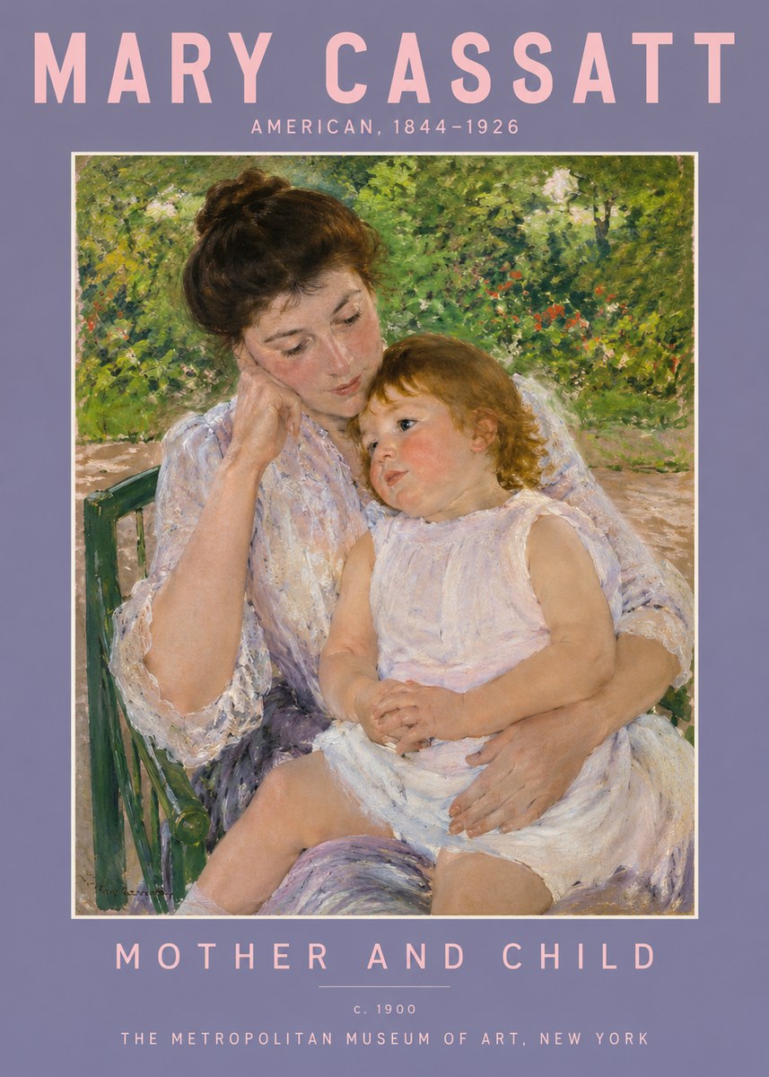 Mary Cassatt Mother and Child I No2 - Plakát