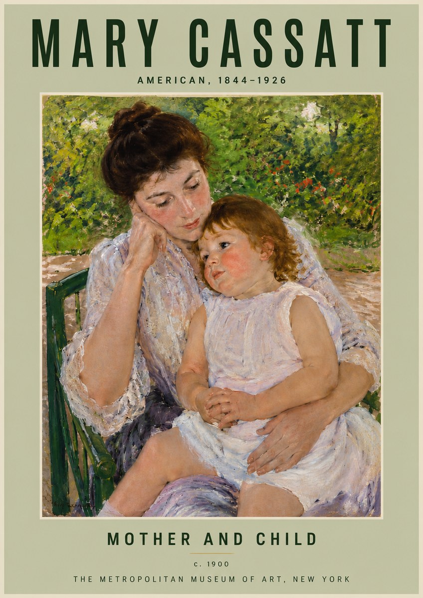 Mary Cassatt Mother and Child I No4 - Plakát